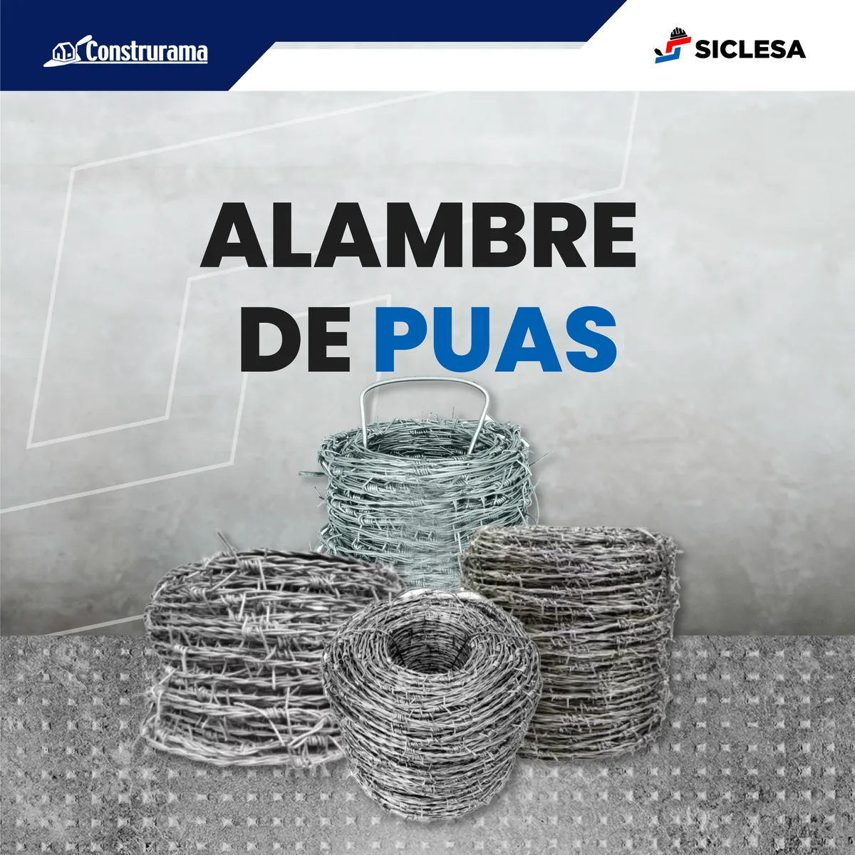 Rollos de alambre de púas