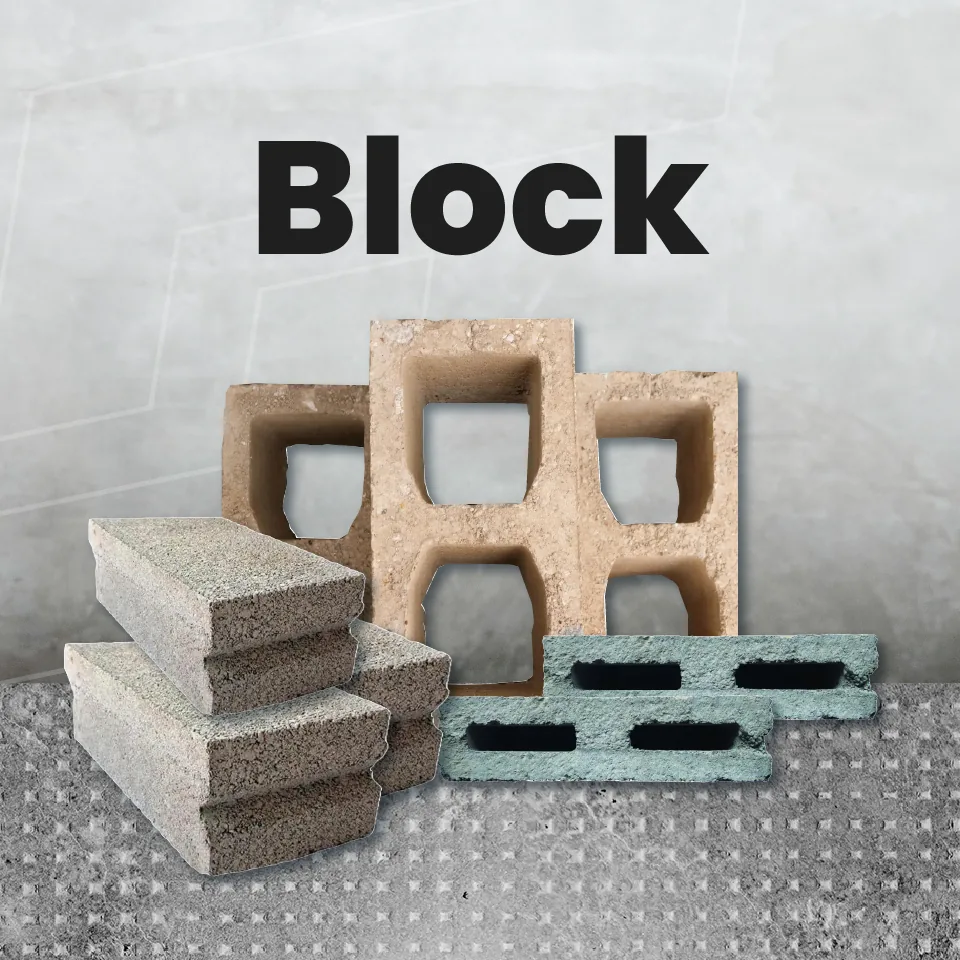 Block de concreto apilado