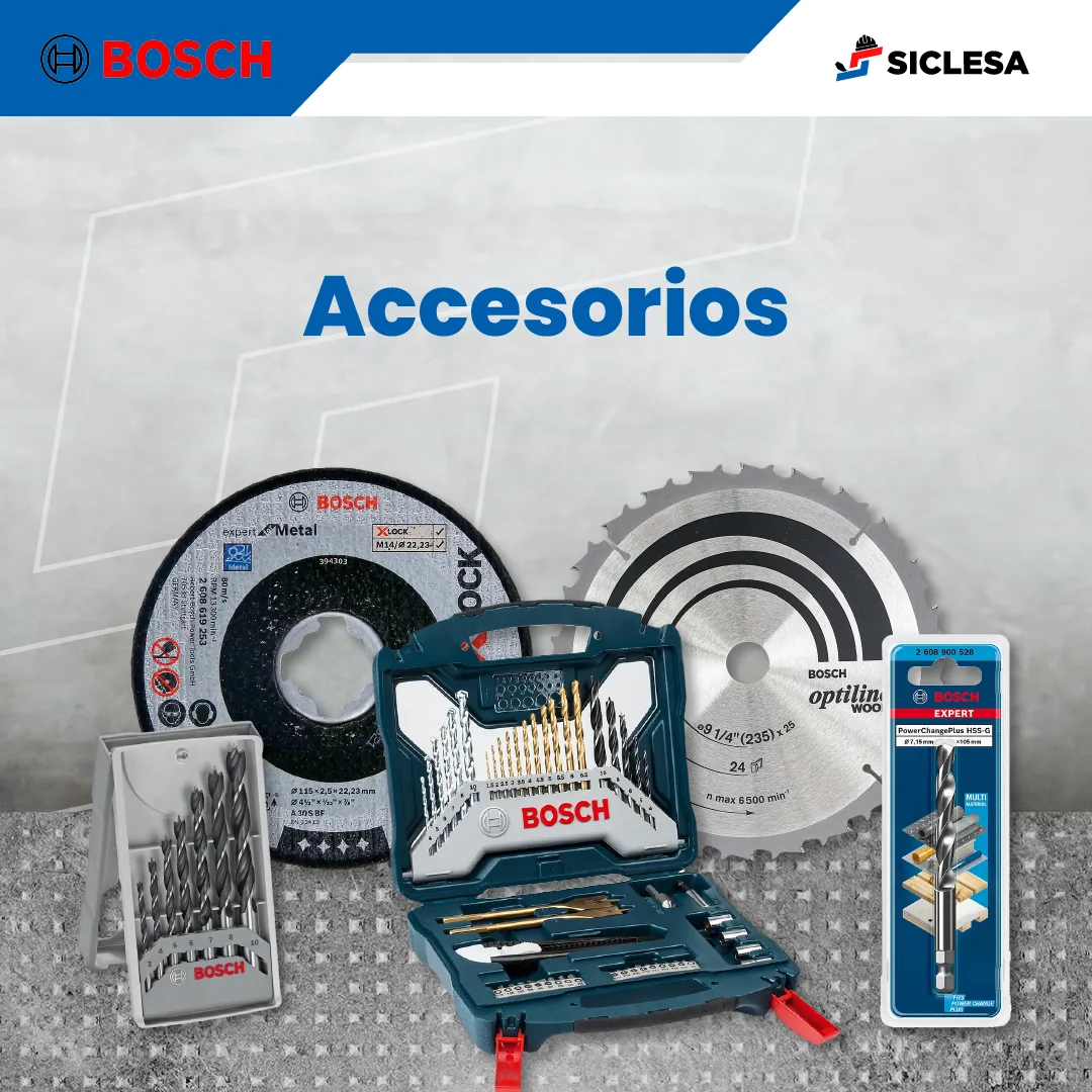 Discos de corte, disco de sierra, brocas y estuche de accesorios Bosch