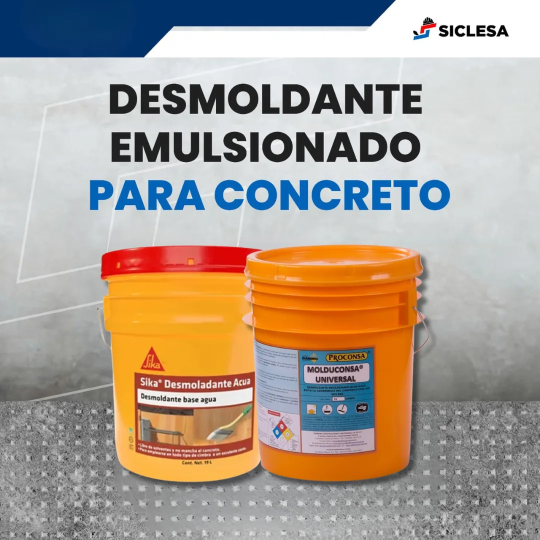 Cubetas de desmoldante Sika Desmoldante Acua y Proconsa Molduconsa