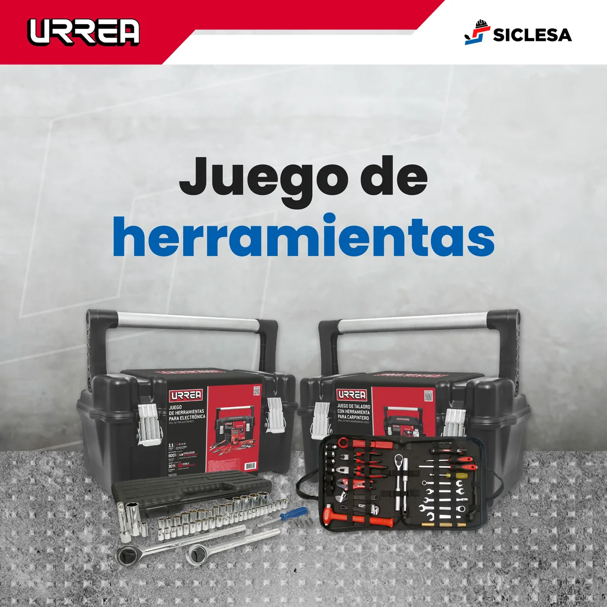 Cajas y estuches con juegos de herramientas Urrea